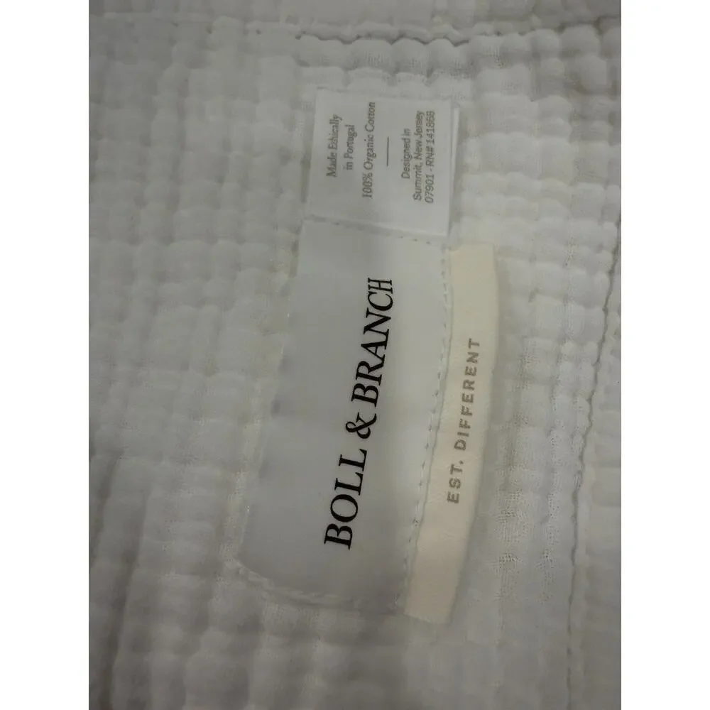 Boll & Branch Dream Bed Blanket Organic Cotton white king/cal king NEW $369